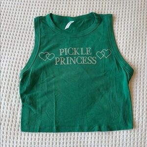 Green Pickle Princess Tank Top